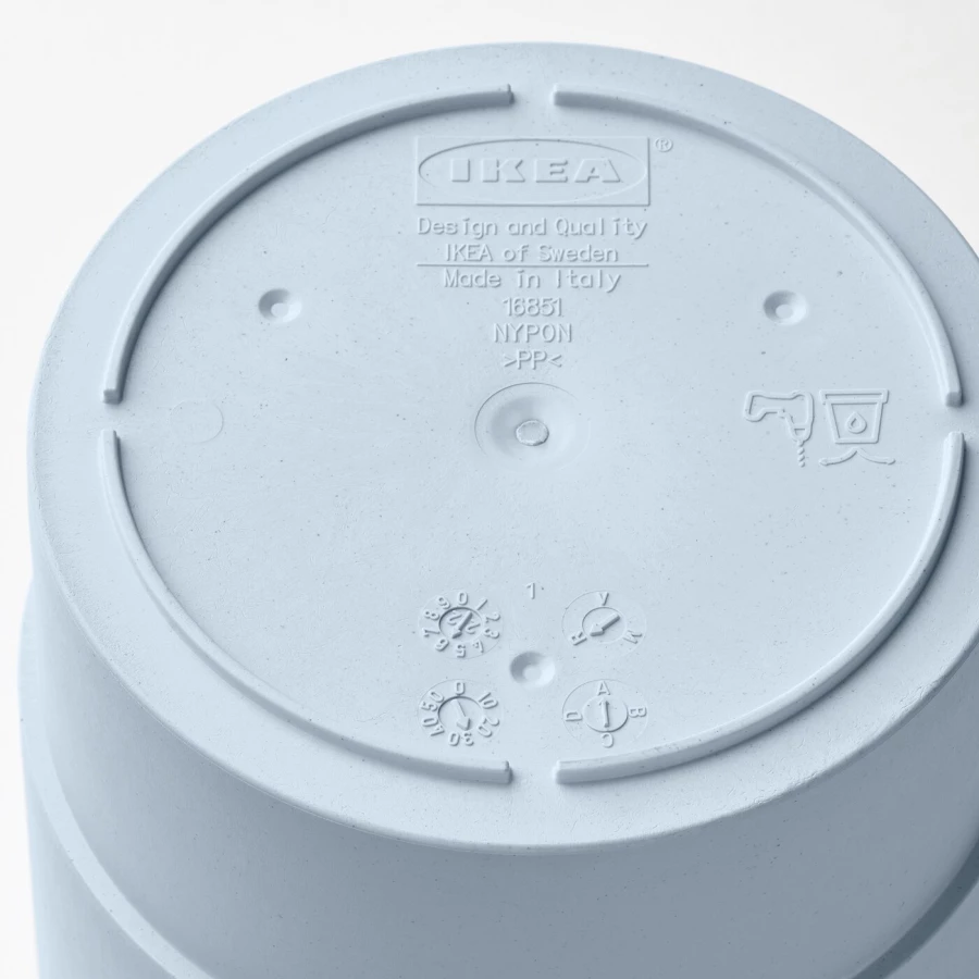 Горшок для растений - IKEA NYPON, 12 см, голубой, НИПОН ИКЕА (изображение №5)