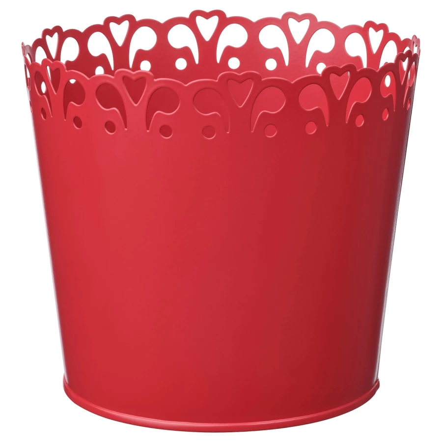 Кашпо - IKEA VINTERFINT, 12 см, красный, ВИНТЕРФИНТ ИКЕА (изображение №1)