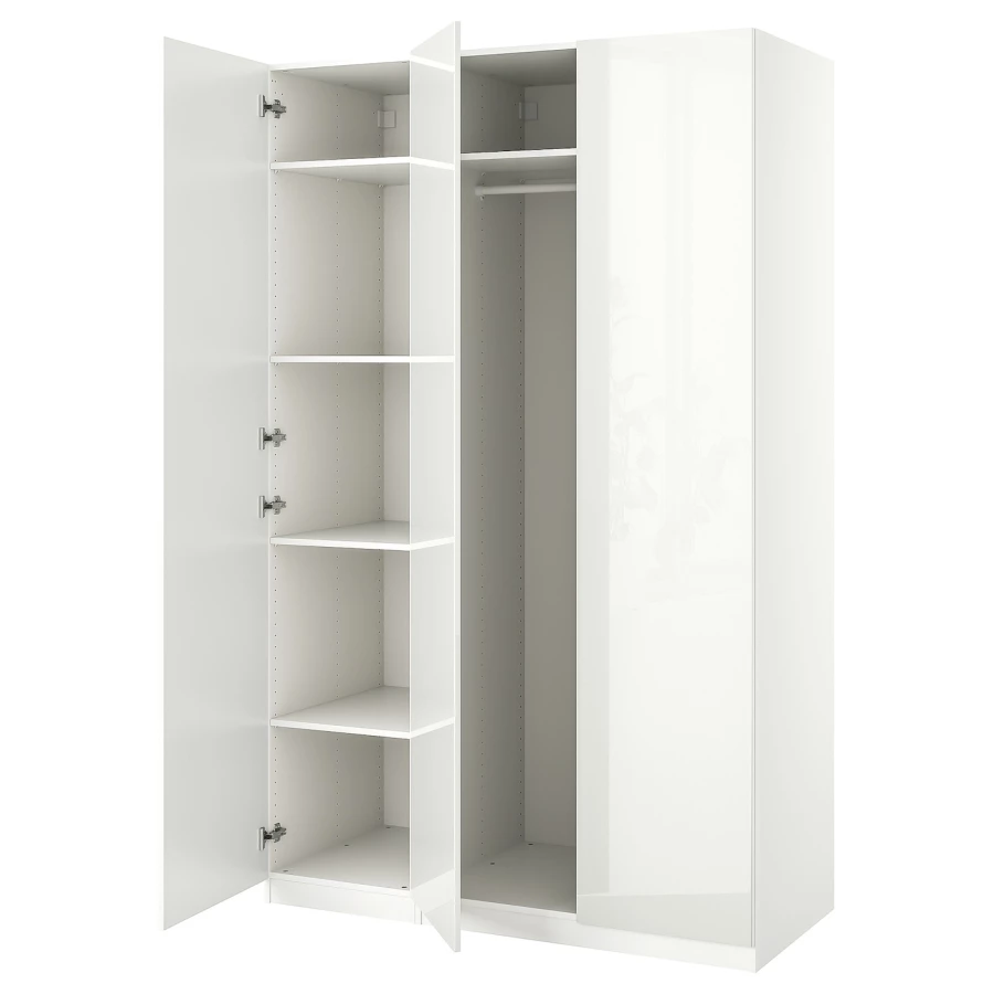 Гардероб - IKEA PAX/FARDAL/ПАКС/ФАРДАЛЬ ИКЕА, 150x60x236 см, белый (изображение №1)