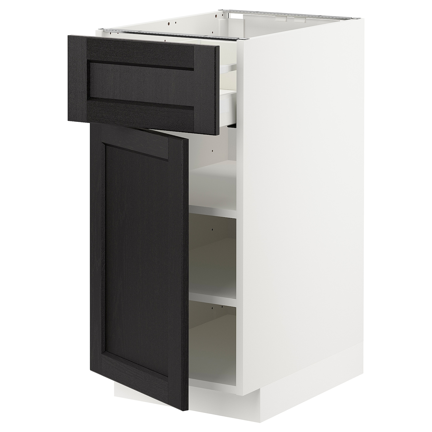 Напольный шкаф - METOD / MAXIMERA IKEA/ МЕТОД/ МАКСИМЕРА ИКЕА,  40х88 см, белый/коричневый