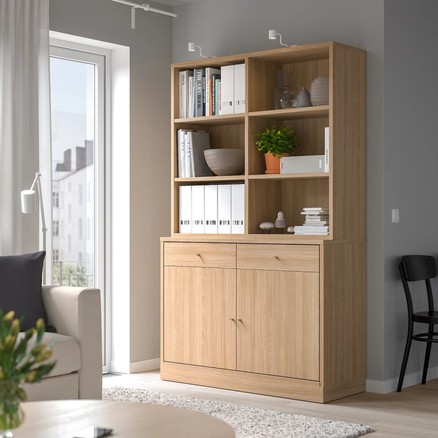Книжный шкаф - TONSTAD IKEA/  ТОНСТАД  ИКЕА,  200,5х121 см, коричневый (изображение №2)