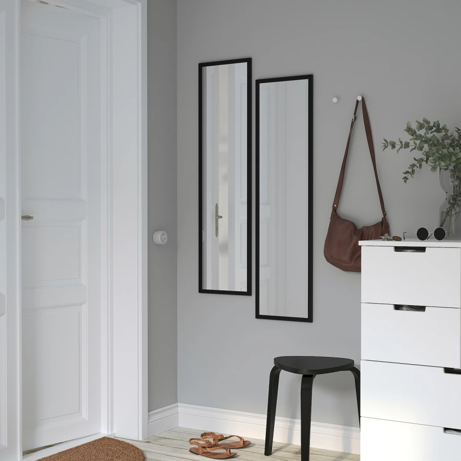 Зеркало - LILJETRÄD / LILJETRАD IKEA/ ЛИЛЙЕТРАД  ИКЕА, 30х115 см,  черный (изображение №4)