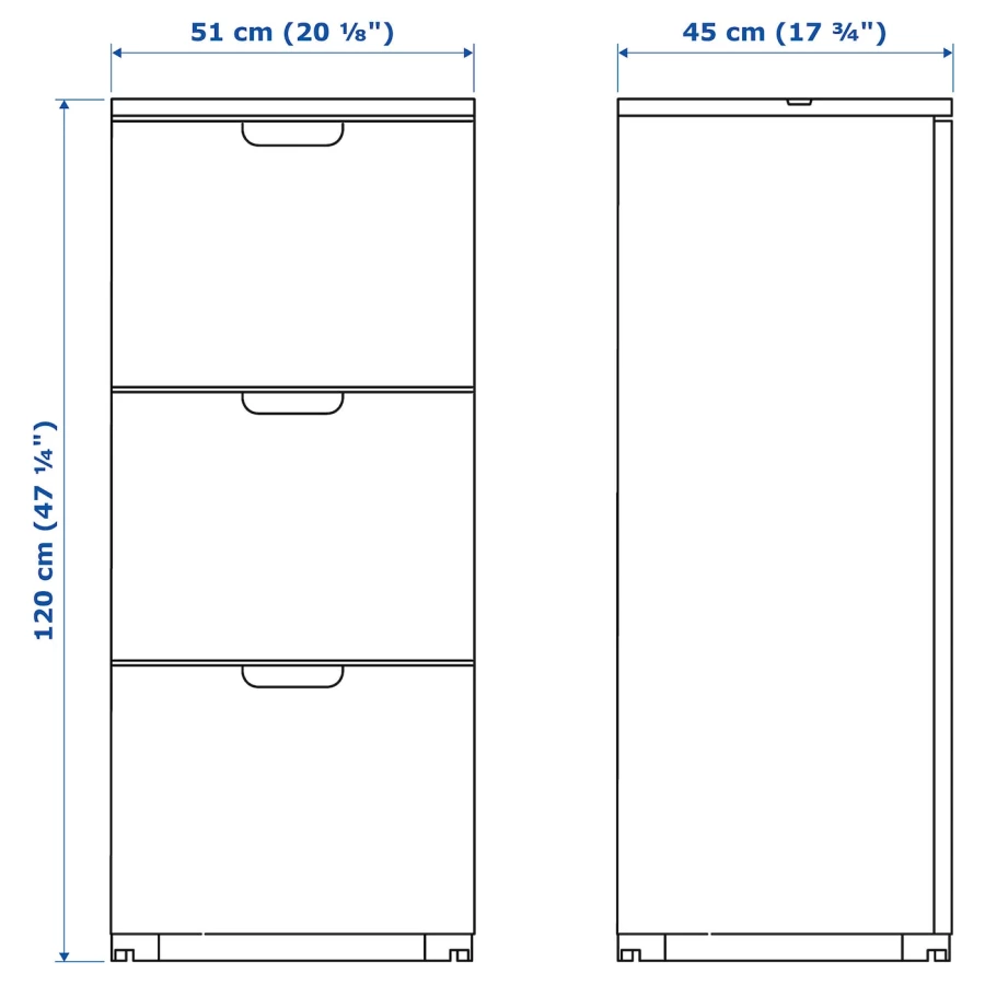 Шкаф для документов - IKEA GALANT/ГАЛАНТ ИКЕА, 120х45х51 см, светло-коричневый (изображение №5)