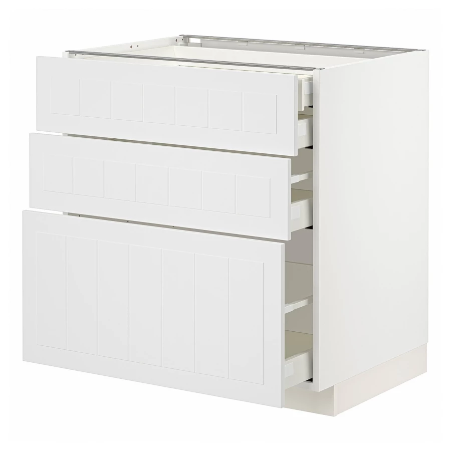 Напольный шкаф  - IKEA METOD MAXIMERA, 88x61,9x80см, белый, МЕТОД МАКСИМЕРА ИКЕА (изображение №1)