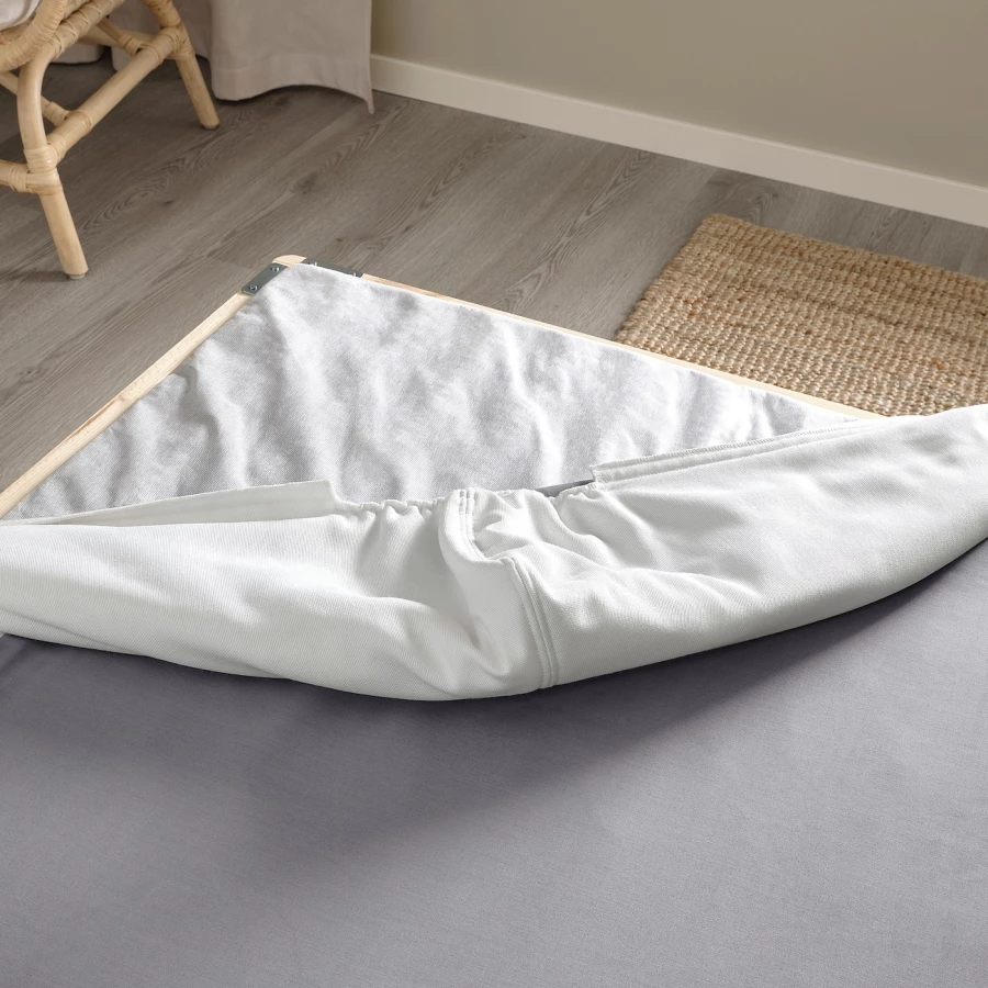 Кровать - LYNGÖR / LYNGОR IKEA/ ЛЮНГЕРЬ ИКЕА,  140х200 см, белый (изображение №7)
