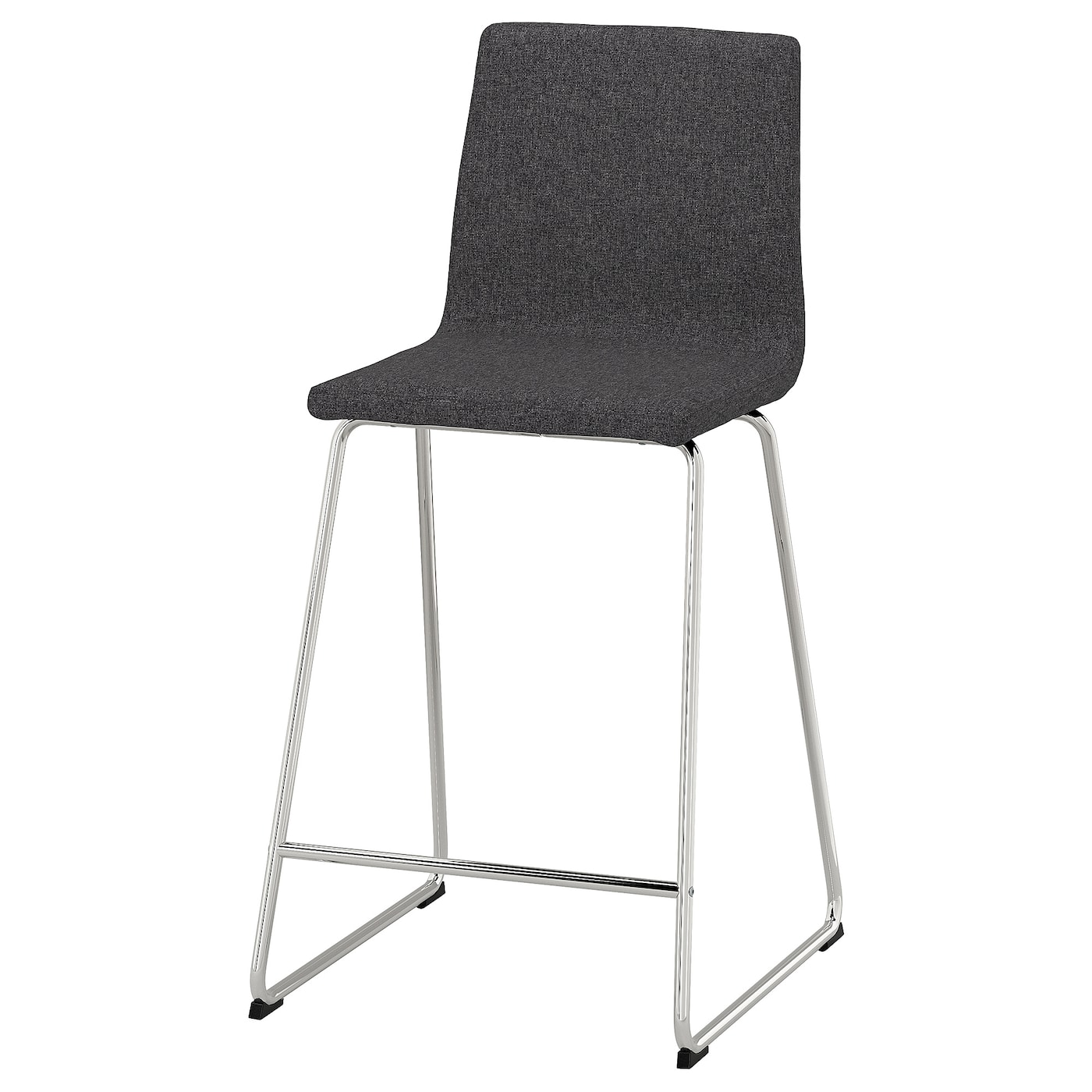 Барный стул - IKEA LILLÅNÄS/ЛИЛЛОНЭС ИКЕА, 35х40х94 см, темно-серый