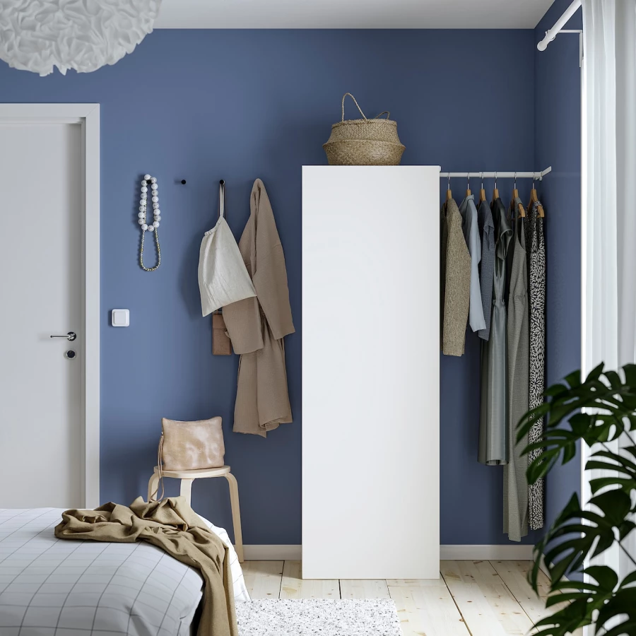 Платяной шкаф - IKEA PLATSA/FONNES  / ПЛАТСА/ФОННЕС ИКЕА, 107x42x181 см, белый (изображение №2)