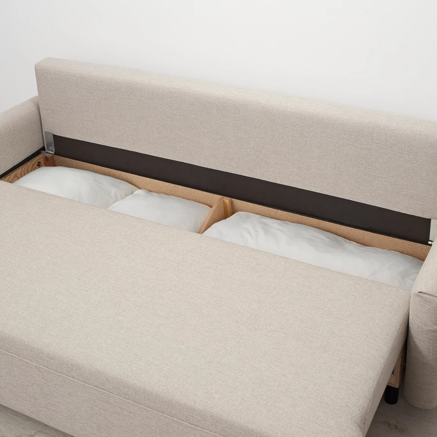 3-местный диван-кровать - IKEA GRIMHULT, 92x236см, бежевый, ГРИМХУЛЬТ ИКЕА (изображение №9)
