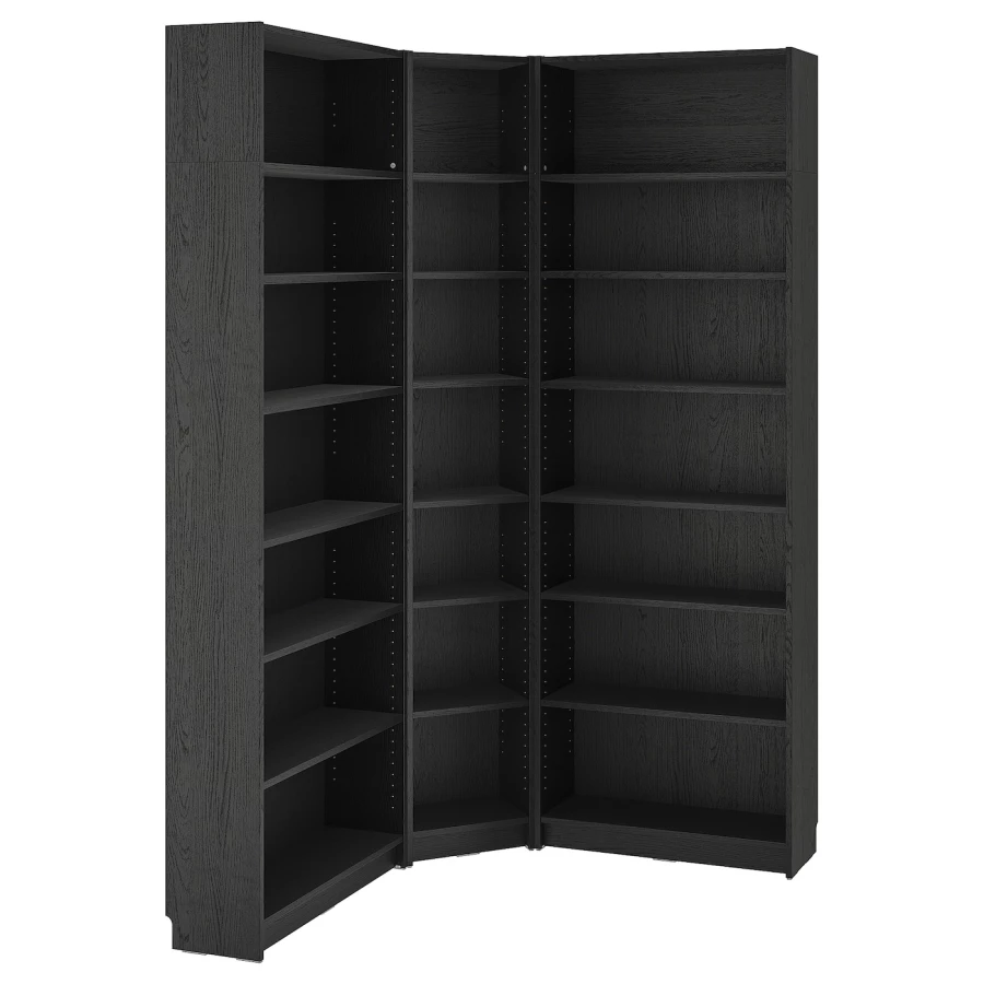 Книжный шкаф -  BILLY IKEA/ БИЛЛИ ИКЕА, 136х28х237 см,  черный (изображение №1)