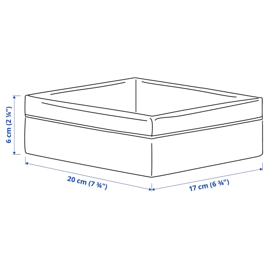 Коробка - BAXNA IKEA/ БАКСНА ИКЕА, 17х20х6 см, белый (изображение №6)