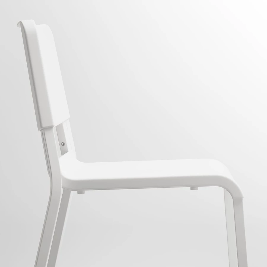 Стул - IKEA TEODORES,80х46х54 см,  пластик белый, ТЕОДОРЕС ИКЕА (изображение №4)