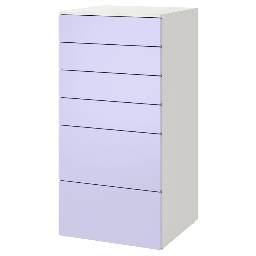 Комод - SMÅSTAD / PLATSA/SMОSTAD  IKEA/ СМОСТАД/ПЛАТСА ИКЕА,  123х60 см, белый/фиолетовый (изображение №1)