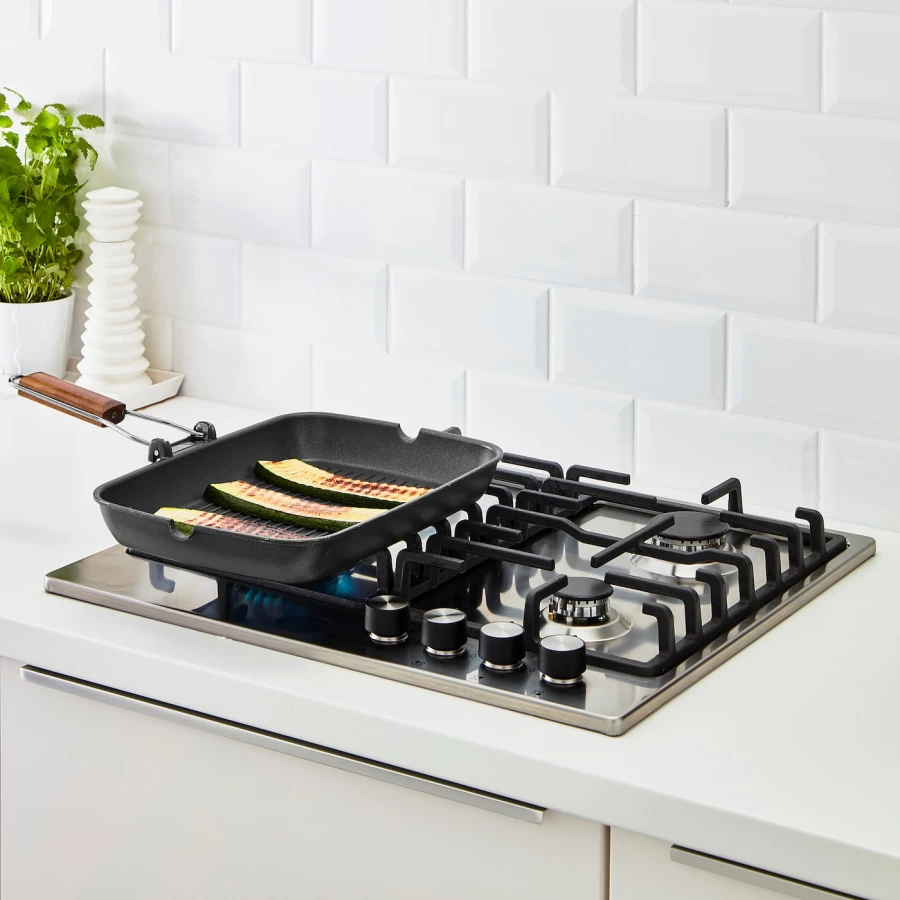 Сковорода для гриля - IKEA GRILLA, 36x26 см, черный ГРИЛЛА ИКЕА (изображение №2)