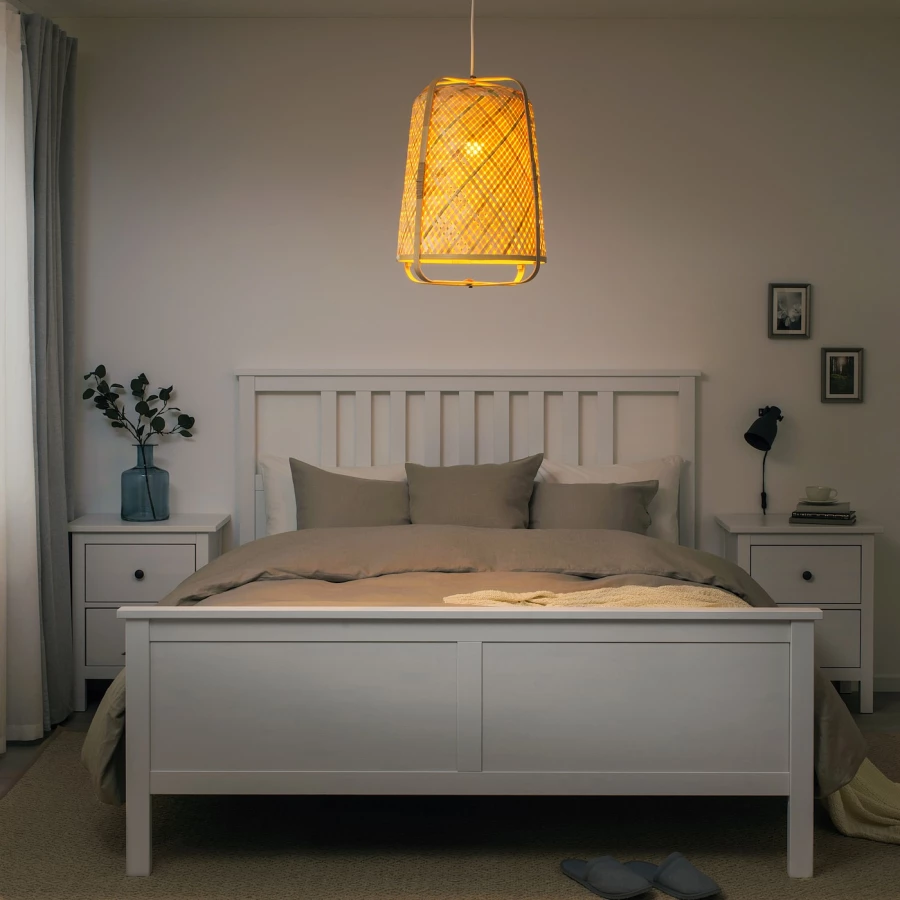 Подвесной светильник - KNIXHULT IKEA / КНИКСХУЛЬТ ИКЕА, 53 см, бежевый (изображение №5)
