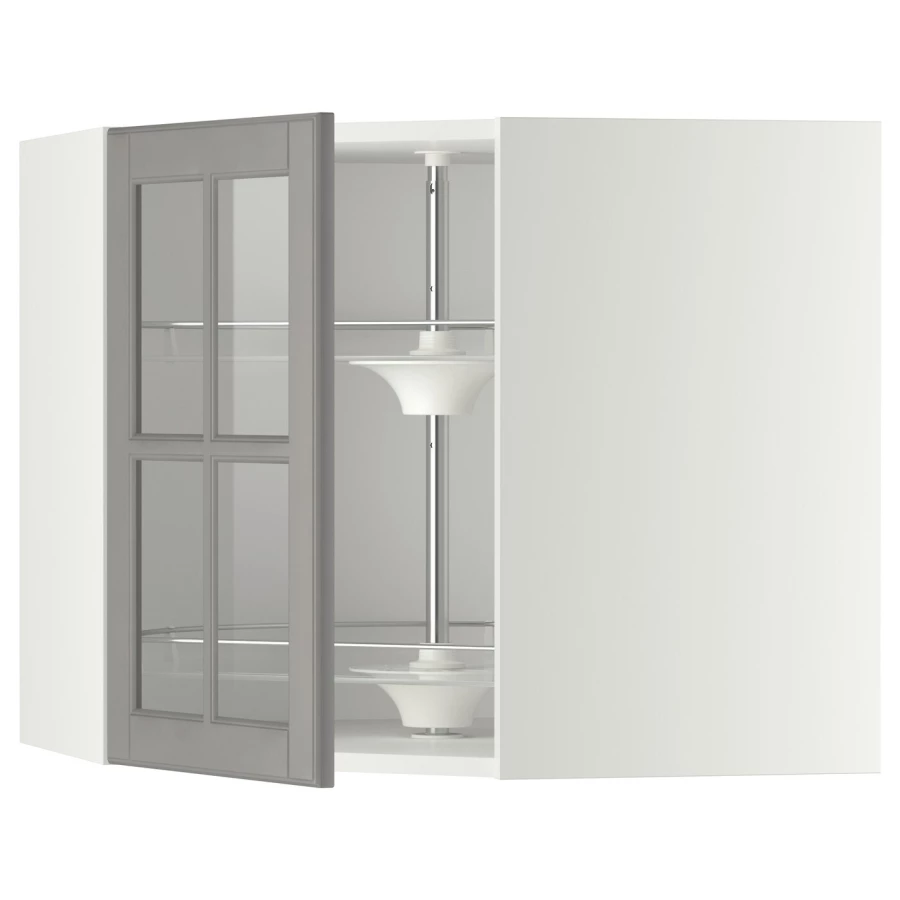 Навесной шкаф - METOD IKEA/ МЕТОД ИКЕА, 60х68 см, белый/серый (изображение №1)