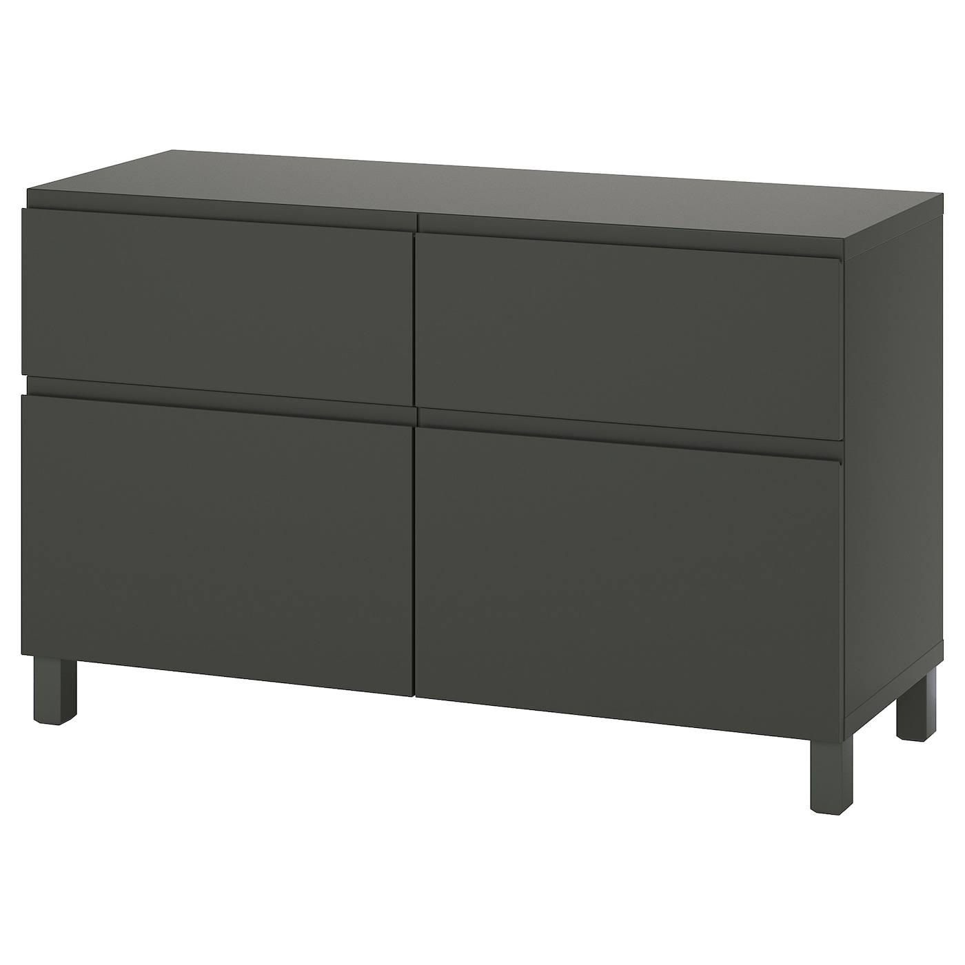 Комбинация для хранения - BESTÅ/ BESTА IKEA/ БЕСТА/БЕСТО ИКЕА, 74х120 см, темно-серый