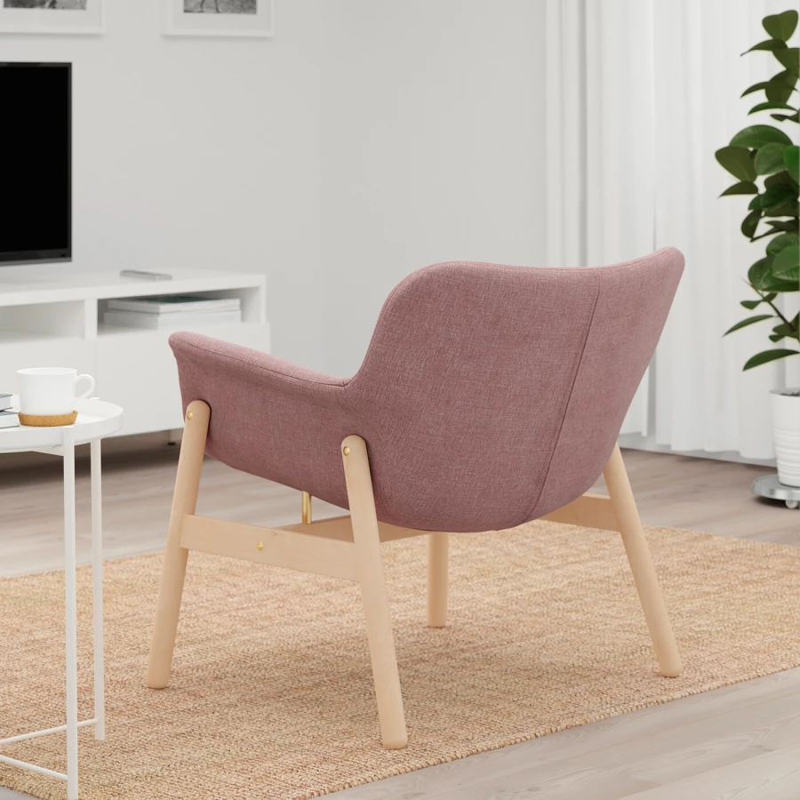 Кресло - IKEA VEDBO, 73х65х75 см, розовый, ВЕДБУ ИКЕА (изображение №3)