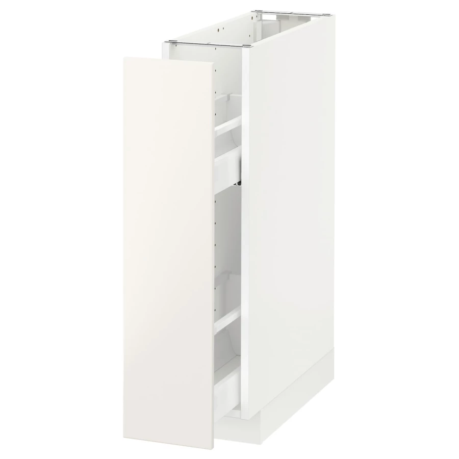 Напольный кухонный шкаф  - IKEA METOD, 88x62x20см, белый, МЕТОД ИКЕА (изображение №1)