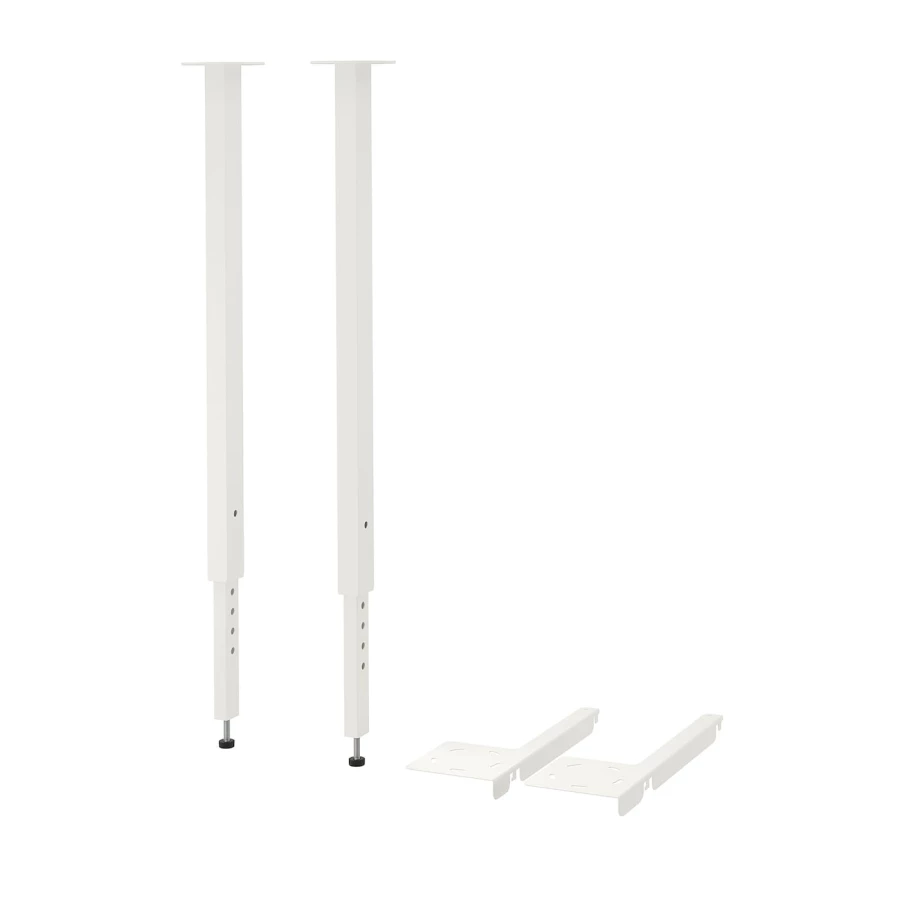 Ножки - IKEA BOAXEL, 66,6-84,1 см, белый, БОАКСЕЛЬ ИКЕА (изображение №1)