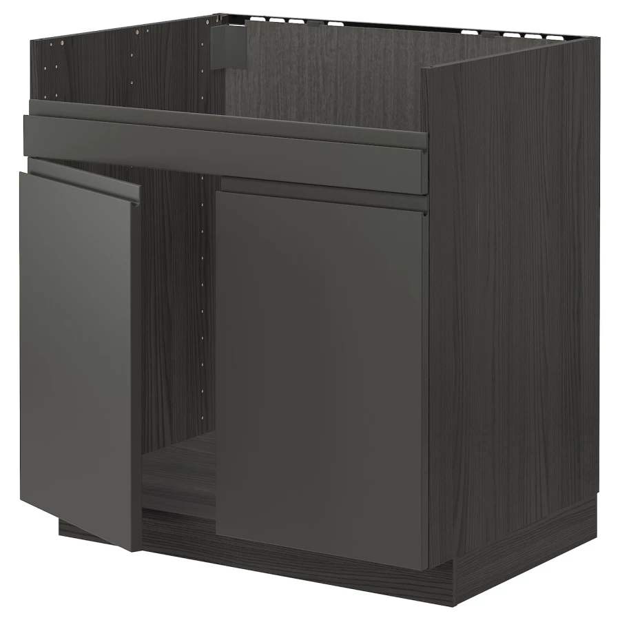 Шкаф под раковину - METOD / HAVSEN  IKEA/ МЕТОД/ХАВСЕН/ИКЕА, 88х80 см, черный (изображение №1)