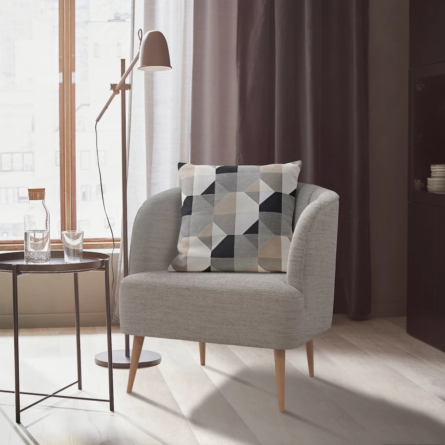 Кресло - IKEA FULLÖSA, 68х70х72 см, серый, (изображение №5)