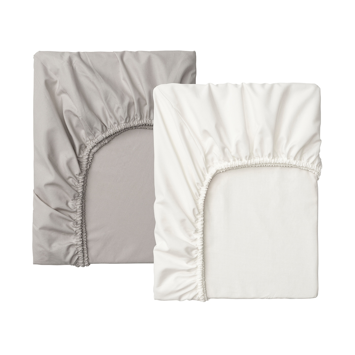 Простыня на кроватку - LENAST  IKEA/ ЛЕНАСТ ИКЕА, 60х120 см,  белый/серый