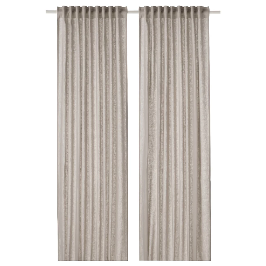 Штора, 2 шт. - IKEA DYTÅG/DYTAG, 300х145 см, светло-серый, ДЮТОГ ИКЕА (изображение №1)