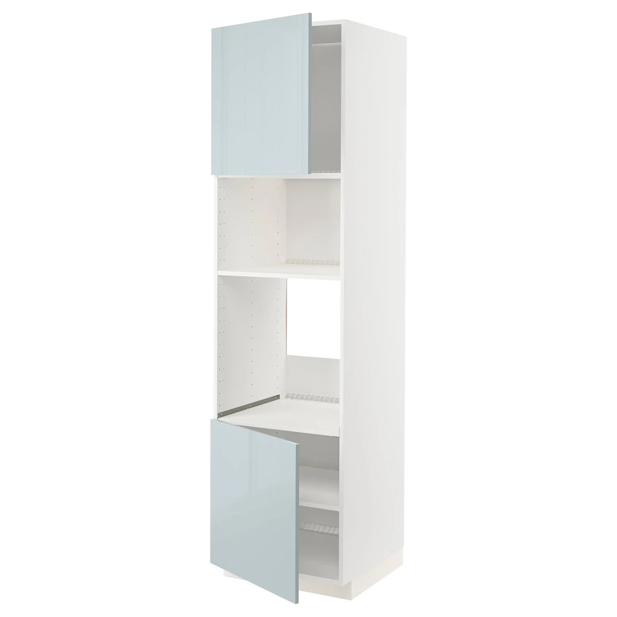 Шкафы-пеналы - METOD IKEA/ МЕТОД ИКЕА, 228х60 см,  белый/голубой (изображение №1)