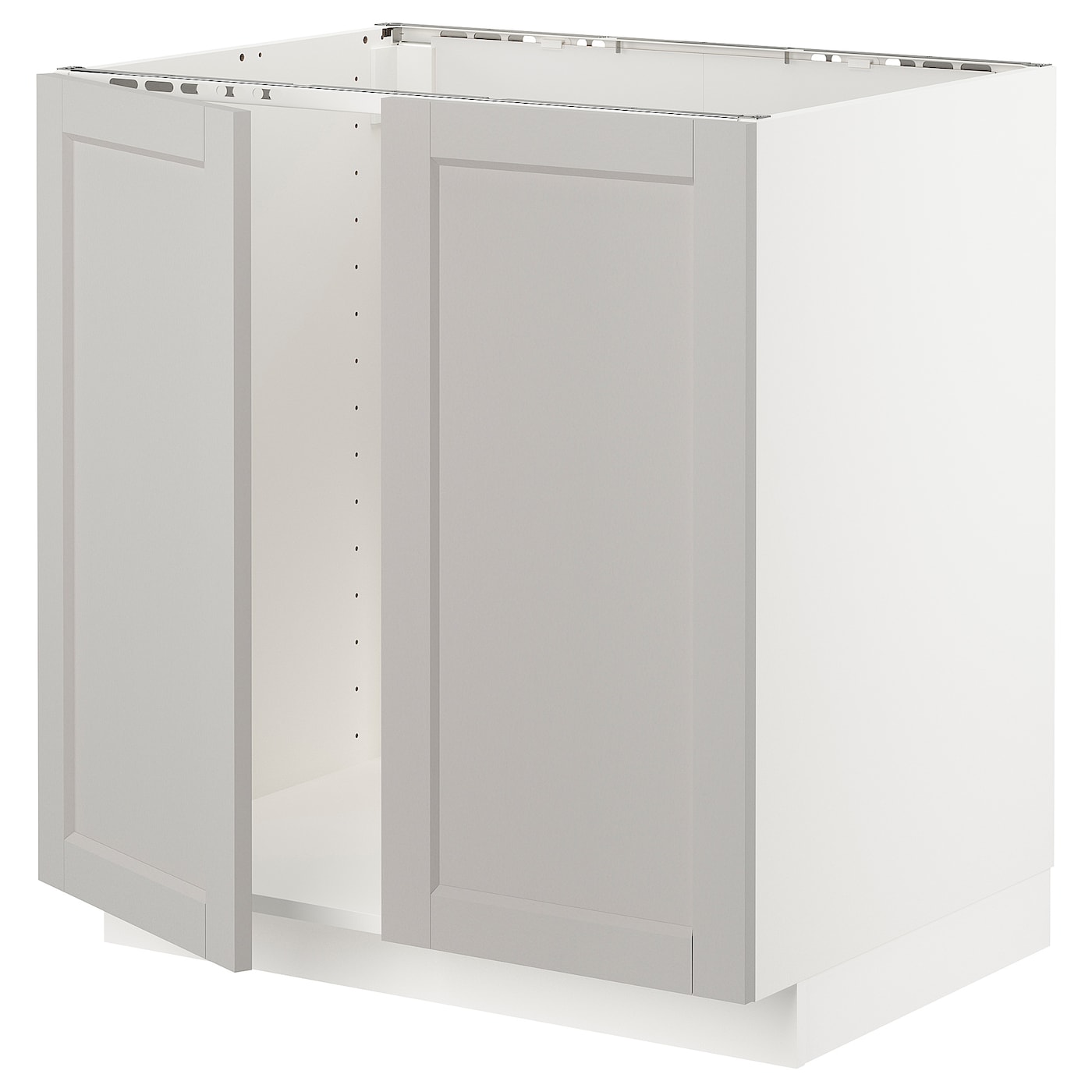 Шкаф под раковину 2 дверцы - METOD  IKEA/ МЕТОД ИКЕА, 88х80 см,  белый/серый