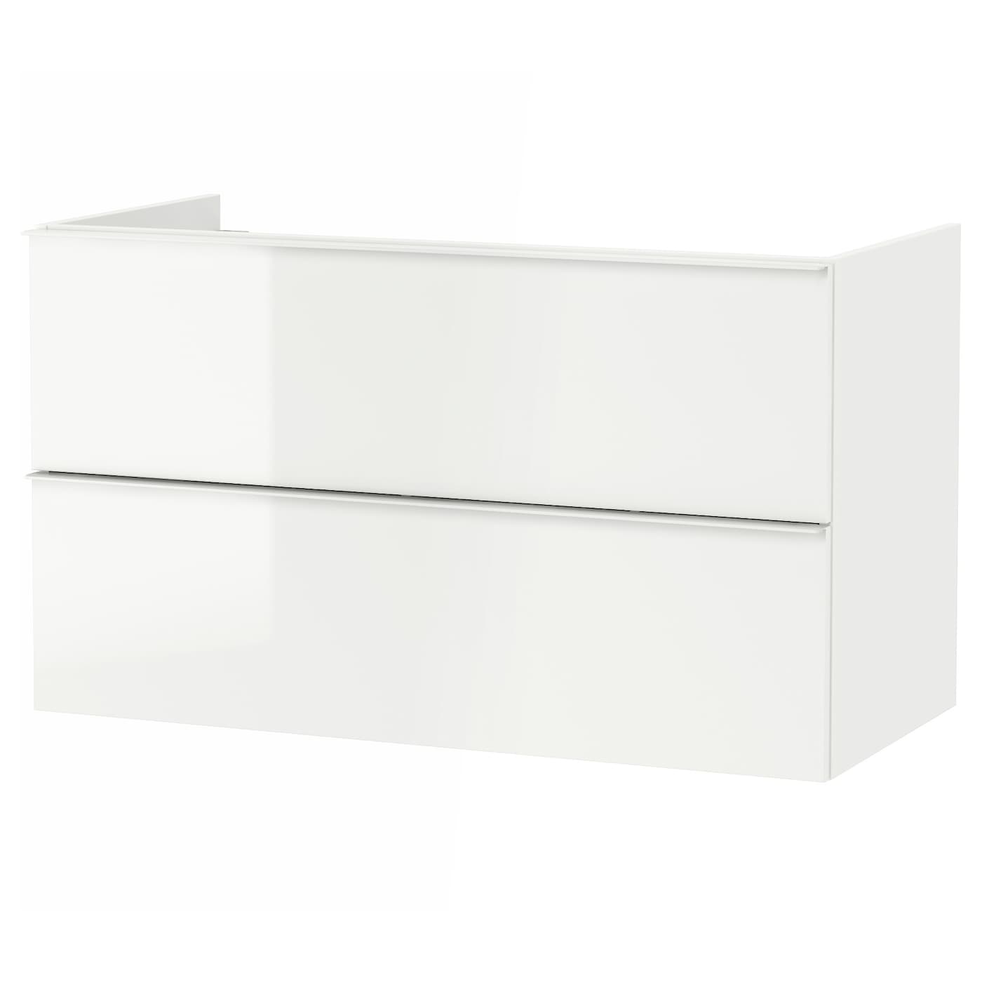 Шкаф под умывальник с 2 ящиками - GODMORGON IKEA/ ГОДМОРГОН ИКЕА, 100х58 см, белый