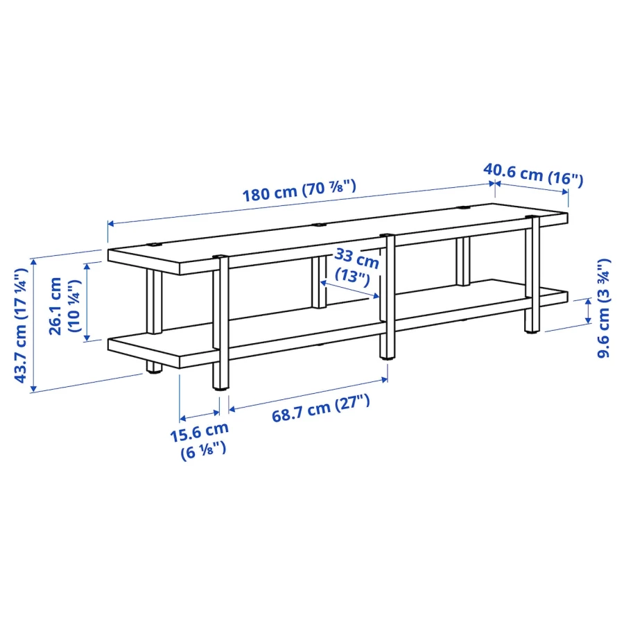 Книжный шкаф/скамья IKEA STOCKHOLM 2025/СТОКГОЛЬМ 2025 ИКЕА,  180x41x44 см, светло-коричневый (изображение №7)