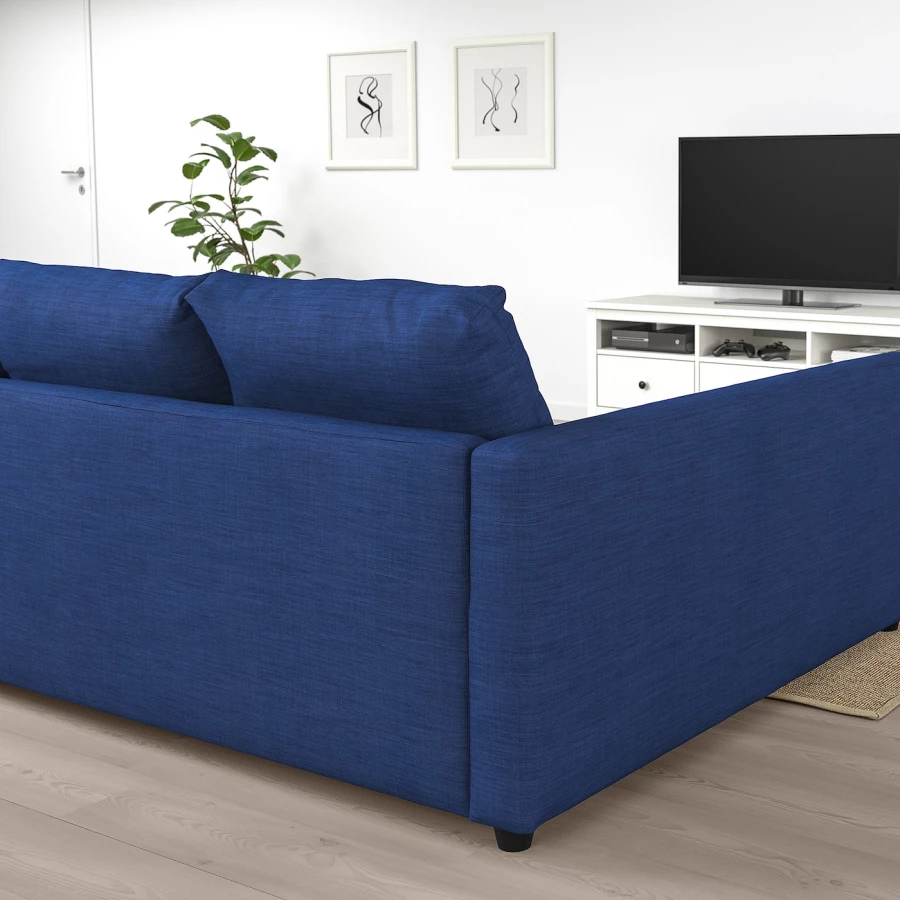 Угловой диван-кровать - IKEA FRIHETEN, 66x151x230см, синий, ФРИХЕТЭН ИКЕА (изображение №6)