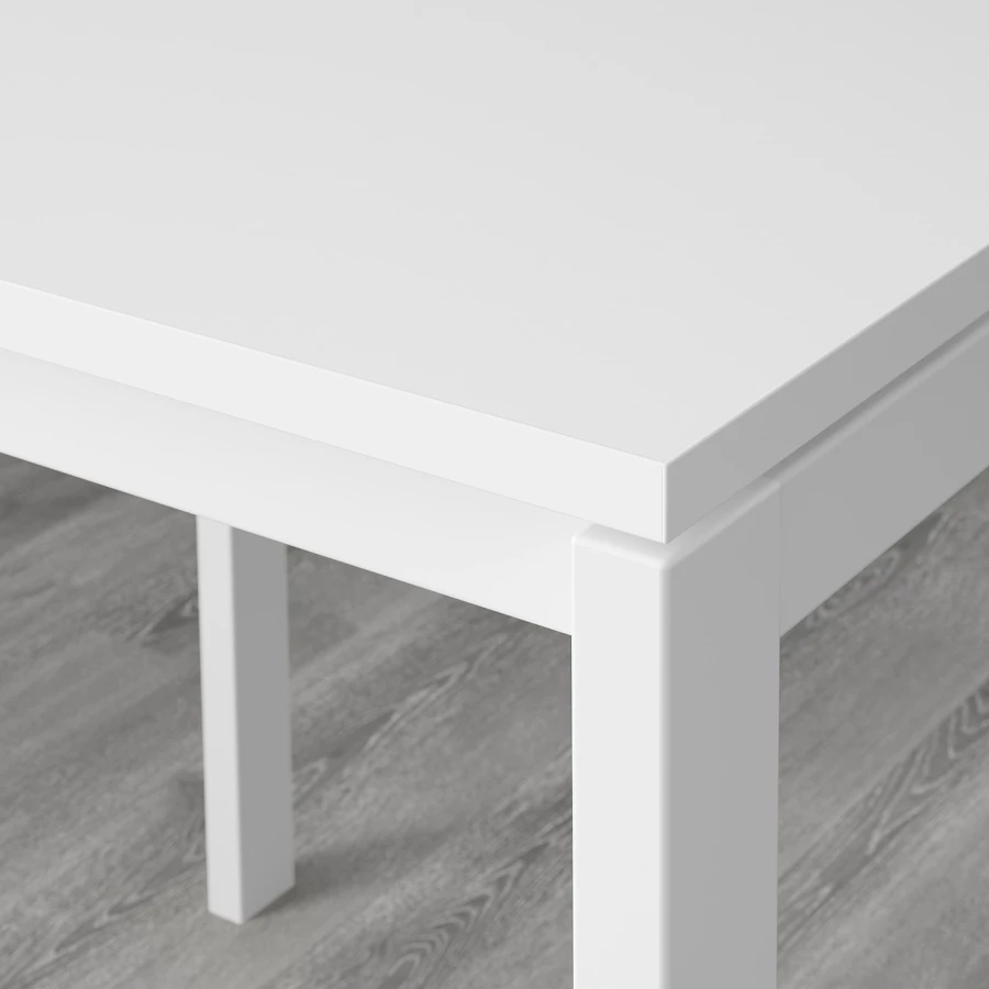Кухонный стол - MELLTORP/MARIUS IKEA/ МЕЛЛЬТОРП /МАРИУС ИКЕА, 75х75х74 см, белый/черный (изображение №3)