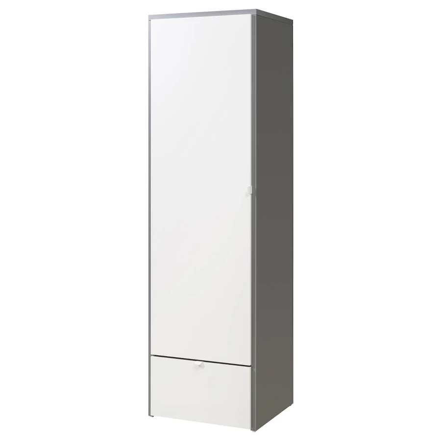 Платяной шкаф - VISTHUS IKEA/ ВИСТХУС ИКЕА, 63x59x216, белый/серый (изображение №1)