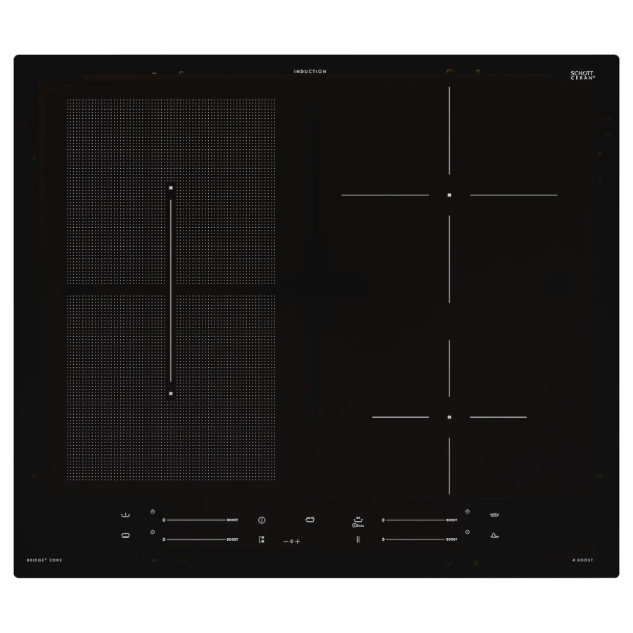 Индукционная варочная панель - SMAKLIG IKEA/ СМАКЛИГ ИКЕА,  59 см, черный (изображение №1)