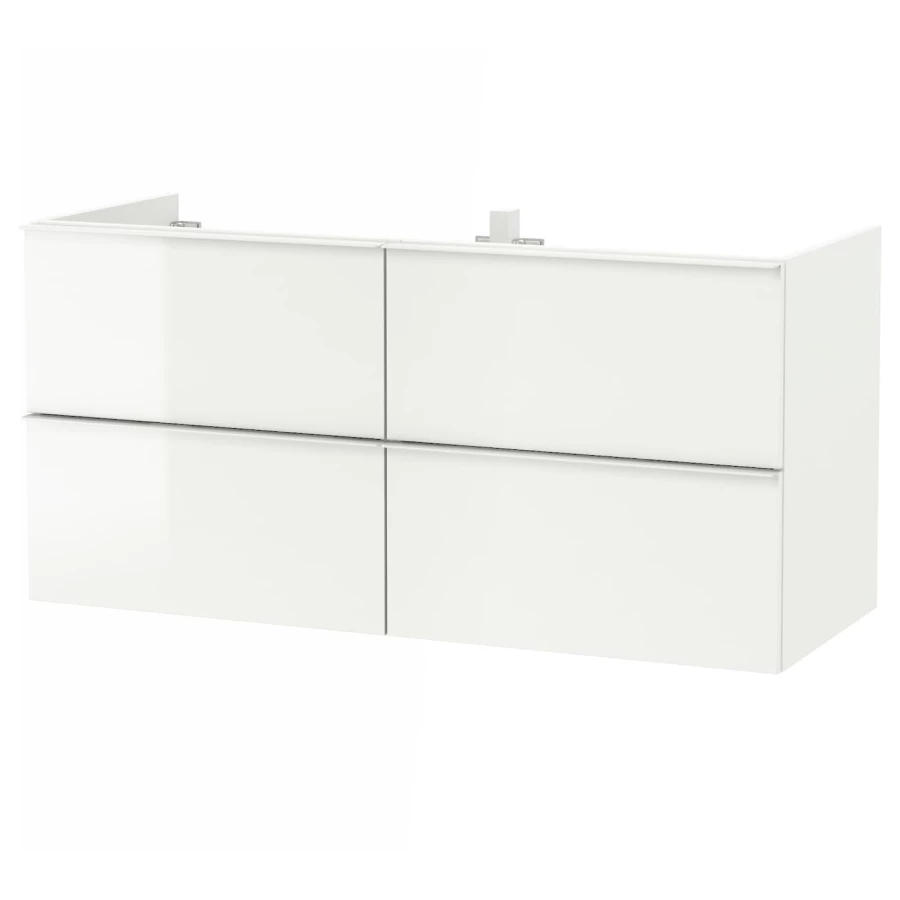 Шкаф под умывальник с 4 ящиками - GODMORGON IKEA/ ГОДМОРГОН ИКЕА, 120х58 см, белый (изображение №1)