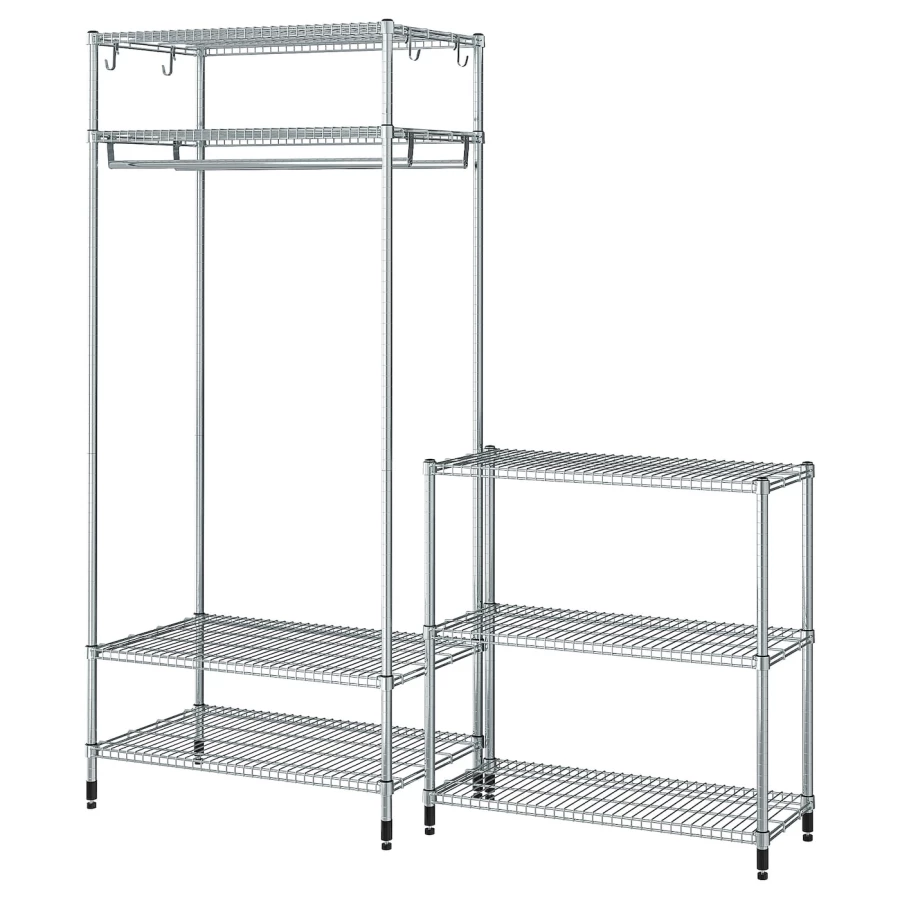 Гардеробная система - IKEA OMAR, 186х50х201 см, оцинкованная сталь, ОМАР ИКЕА (изображение №1)