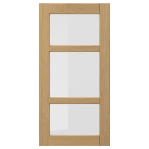 Стеклянная дверца - FORSBACKA IKEA/ ФОРСБАКА ИКЕА, 80х40 см, под беленый дуб