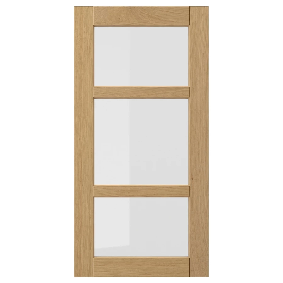 Стеклянная дверца - FORSBACKA IKEA/ ФОРСБАКА ИКЕА,  80х40 см, под беленый дуб (изображение №1)