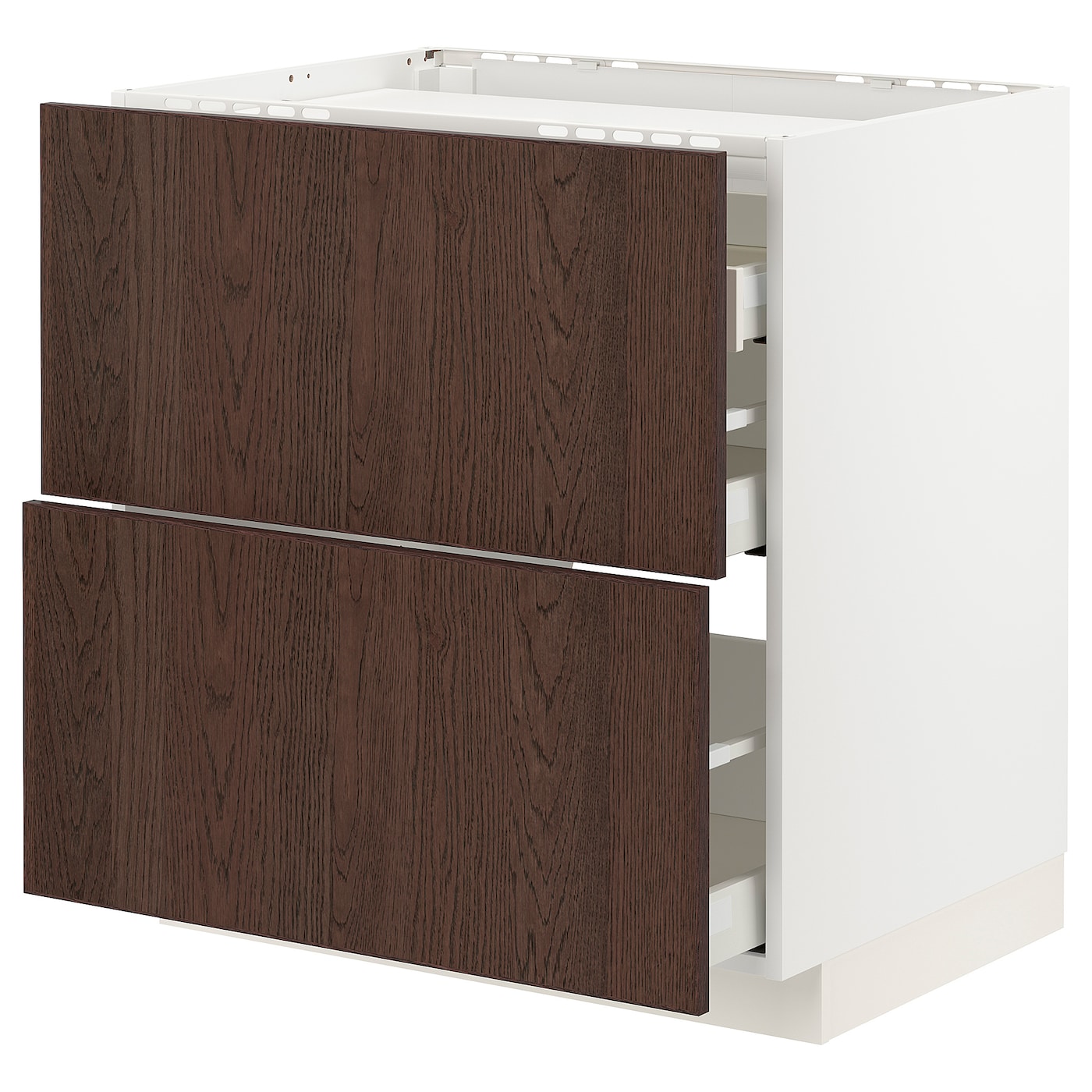Напольный шкаф - IKEA METOD MAXIMERA, 88x62x80см, белый/темно-коричневый, МЕТОД МАКСИМЕРА ИКЕА