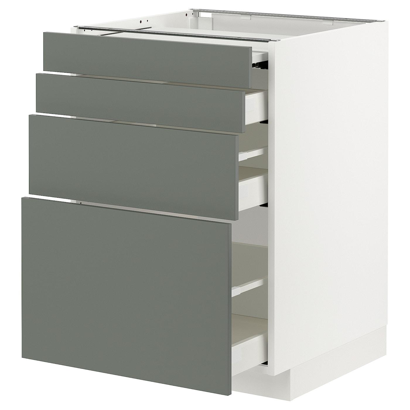 Напольный шкаф - METOD / MAXIMERA IKEA/ МЕТОД/ МАКСИМЕРА ИКЕА,  88х60 см, белый/зеленый