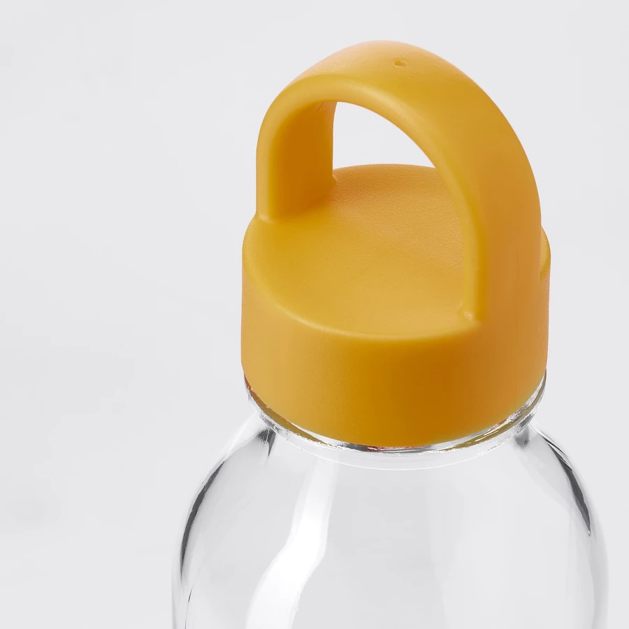 Бутылка с крышкой - IKEA FORMSKÖN/FORMSKON, 0.5 л, стекло/желтый, ФОРМСКЁН ИКЕА (изображение №8)