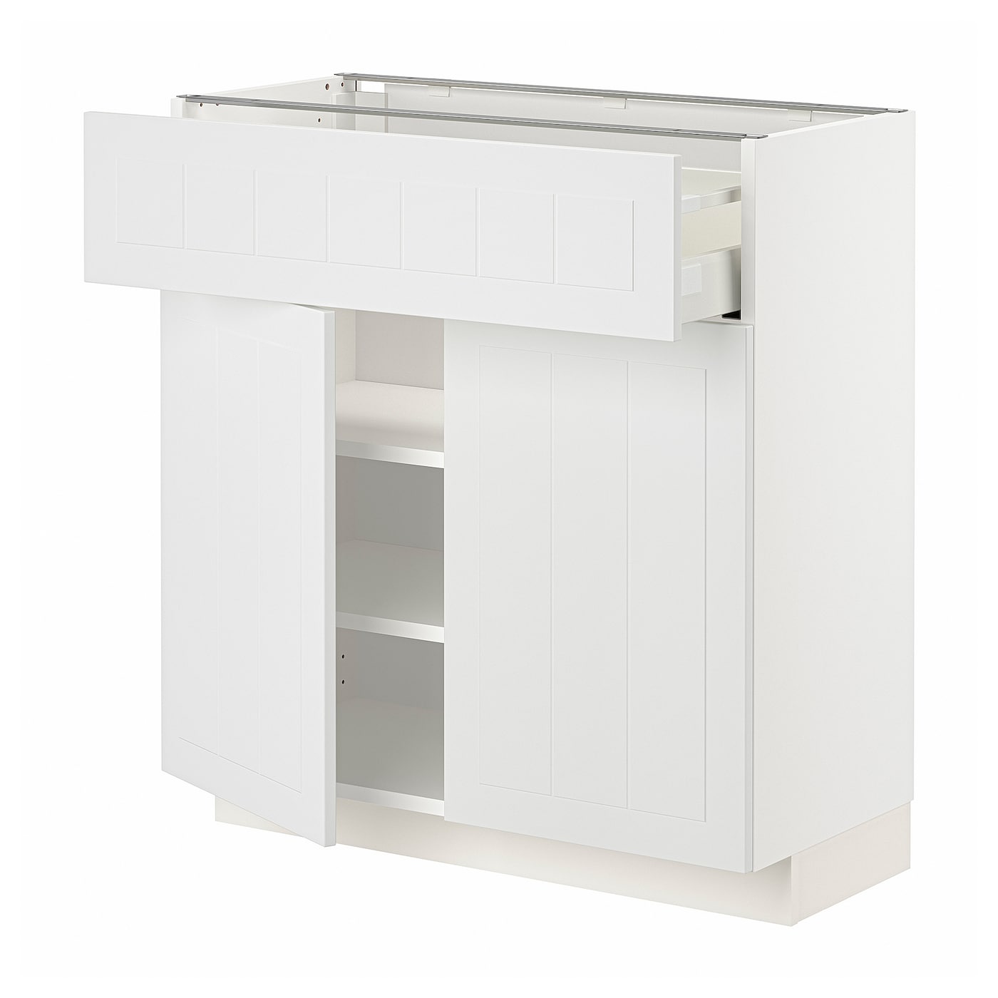 Напольный кухонный шкаф  - IKEA METOD MAXIMERA, 80x37x80см, белый/черный, МЕТОД МАКСИМЕРА ИКЕА