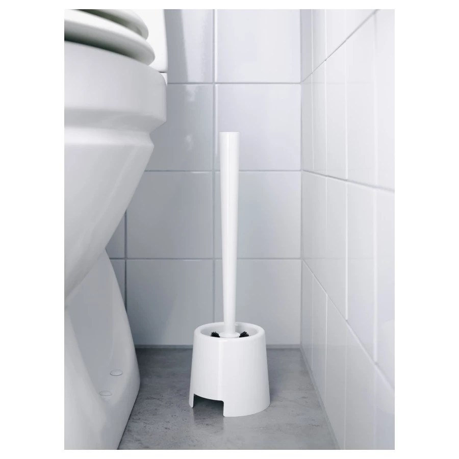 Ершик для унитаза - BOLMEN IKEA/ БОЛЬМЕН ИКЕА, 36,5 см,  белый (изображение №3)