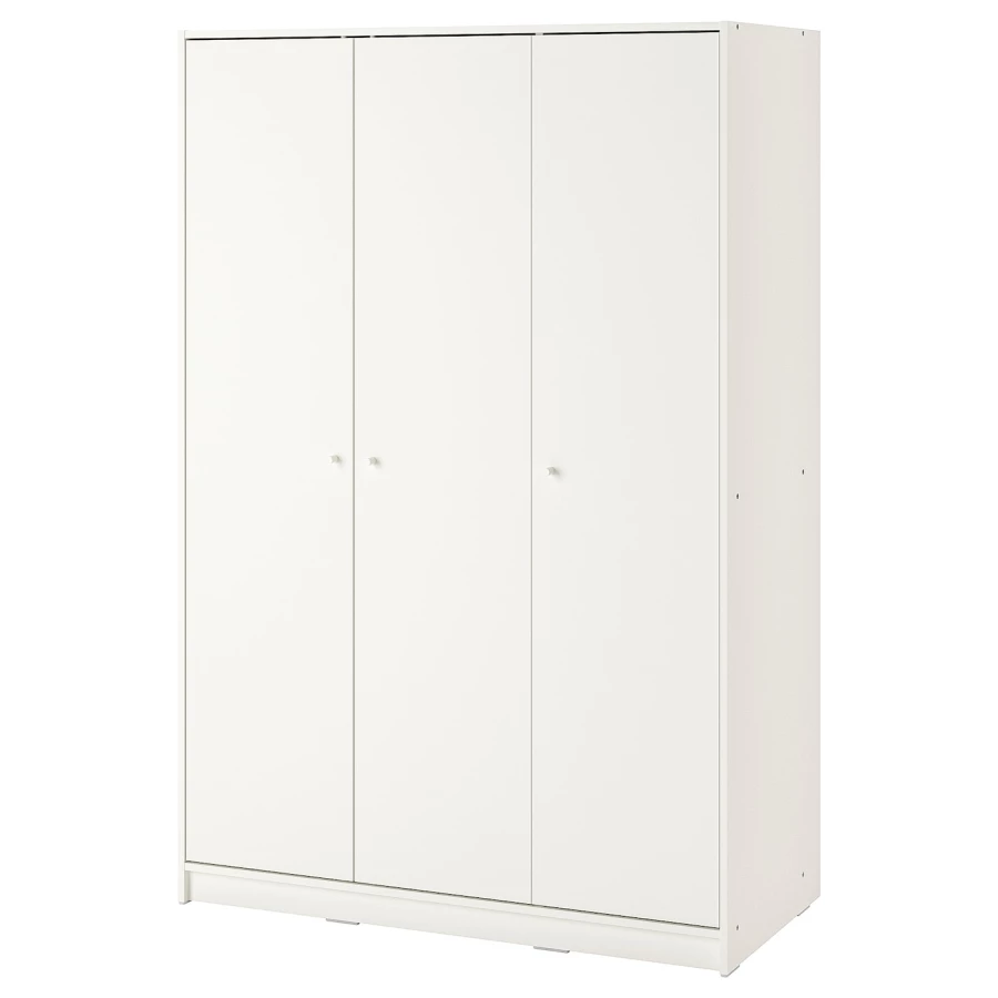 Гардероб 3-дверный - IKEA KLEPPSTAD/КЛЕППСТАД ИКЕА, 117x176 см, белый (изображение №1)