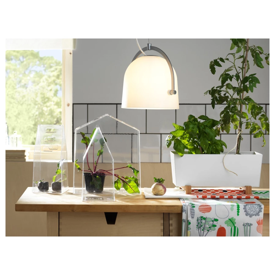 Горшок для растений - IKEA BITTERGURKA, 32х15 см, белый, БИТТЕРГУРКА ИКЕА (изображение №3)