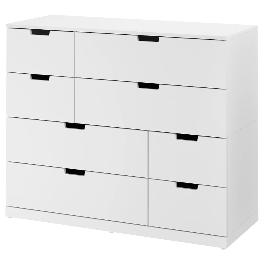 Комод - IKEA NORDLI/НОРДЛИ ИКЕА, 47х99х120 см, белый (изображение №1)