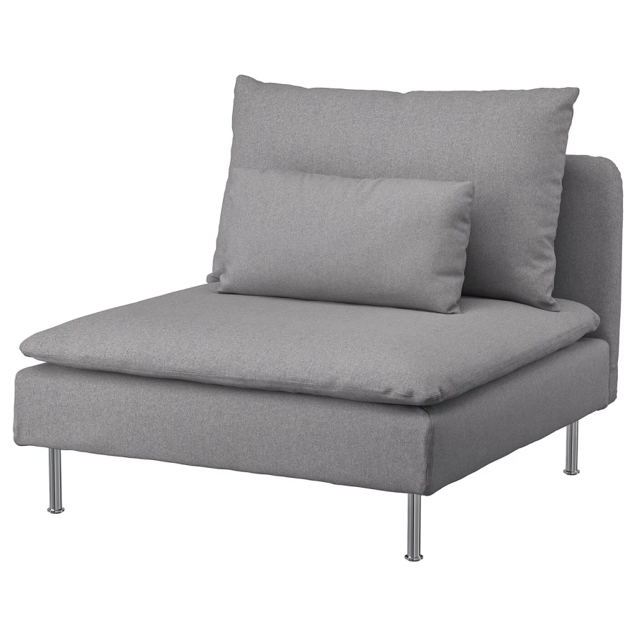 Кресло - IKEA SÖDERHAMN/SODERHAMN, 93х99х83 см, серый, СЁДЕРХАМН ИКЕА (изображение №1)