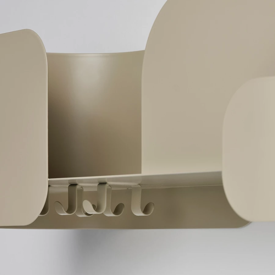 Настенный органайзер с крючками - FAGNING IKEA/ ФАГНИНГ ИКЕА, 40х10 см, бежевый (изображение №2)