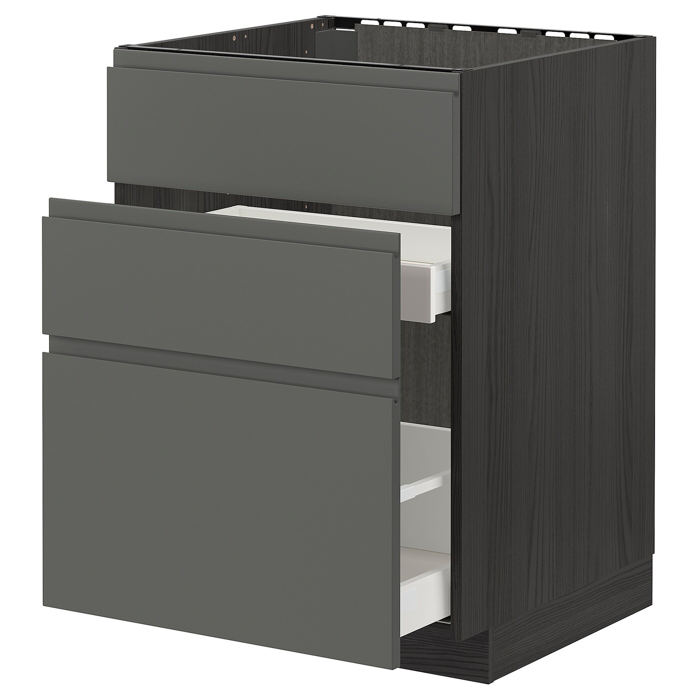 Кухонный шкаф  - IKEA METOD MAXIMERA, 88x62x60см, темно-серый/серый, МЕТОД МАКСИМЕРА ИКЕА